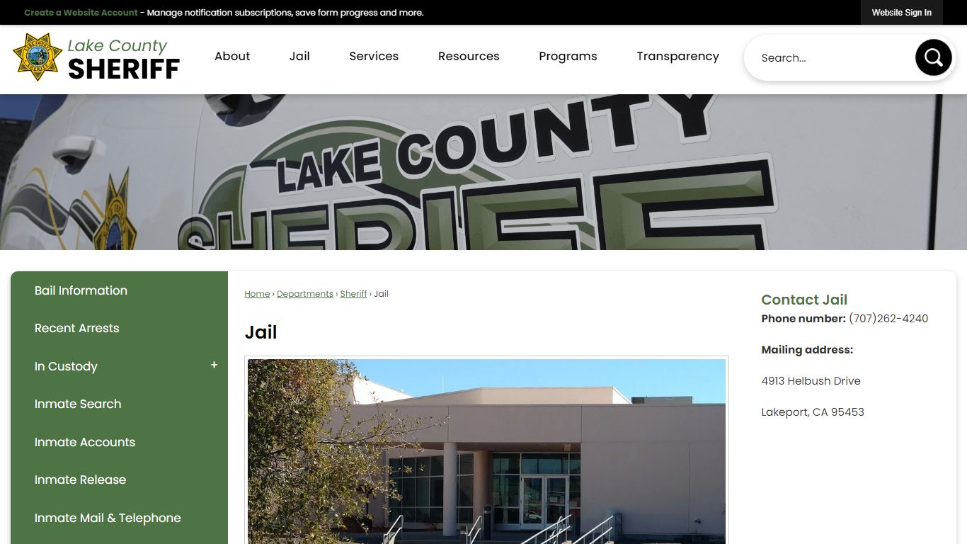 Jail | Lake County, CA